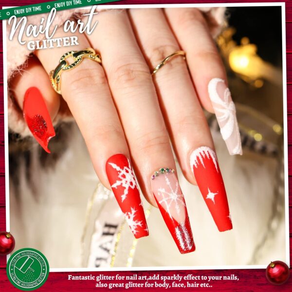 LEOBRO White Glitter Glitter 150g/5.29oz White Fine Glitter Extra Fine Glitte... - Image 5