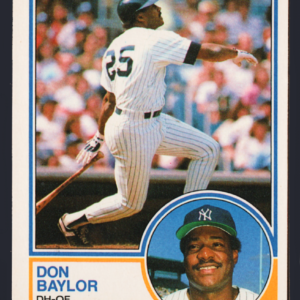 Vintage 1983 Topps Traded #8T - Don Baylor - New York Yankees, OF-DH