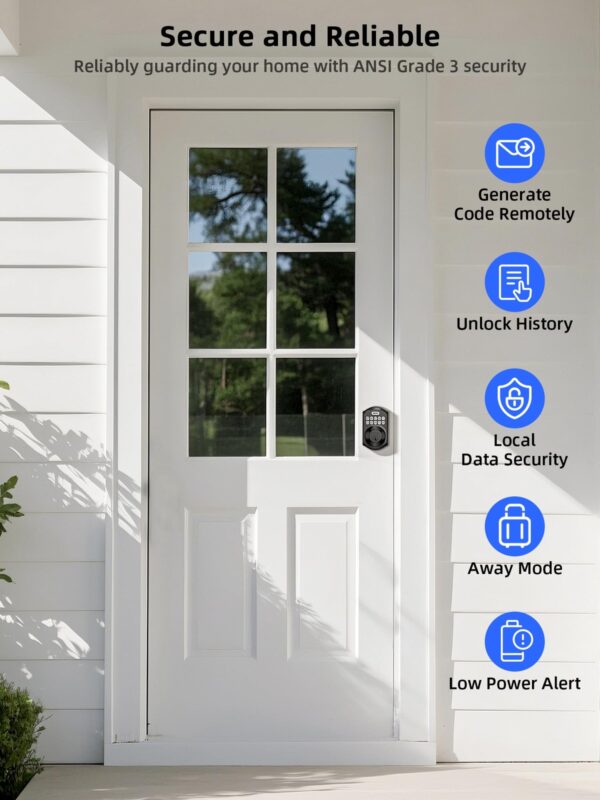 WiFi Smart Lock | Deadbolt, Keypad, Fingerprint, Voice-Activated - Image 2