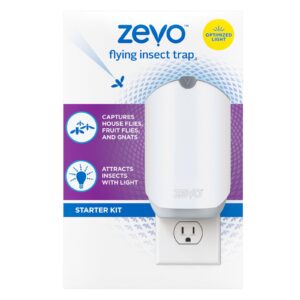 Zevo Effective Indoor Flying Insect Trap – Includes Plug-in Base & Cartridge