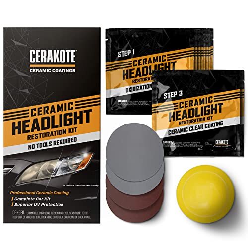 Cerakote Long-Lasting Headlight Restoration Kit- Easy 3-Step, Tool-Free Solution - Image 3