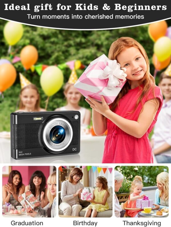 Upgrade Digital Camera 56MP FHD 1080P Camera for Kids with 16x Zoom Anti Shak... - Image 7