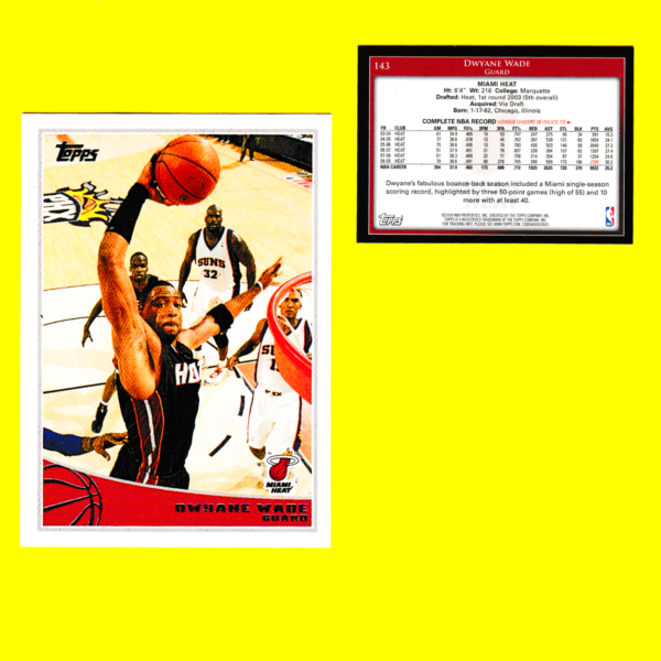 2009-10 Topps #143 Dwayne Wade - Image 3