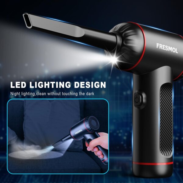 Electric Air Duster, 100000RPM, 3 Speeds, Rechargeable, LED Light, Cordless - Image 4