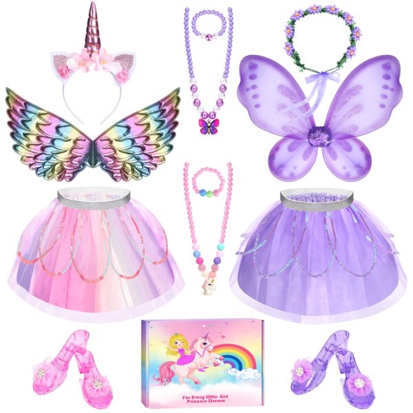 Unicorn & Flower Fairy Costume Kit – Kids Dress-Up Gift for Toddlers 3–8