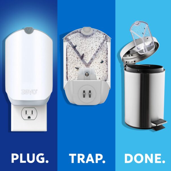 4-Pack Zevo Fly Trap Refills – Odorless & Mess-Free Cartridges - Image 5