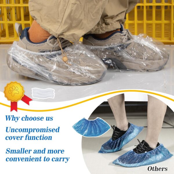 50 Pair Durable Waterproof Shoe Covers for Indoors & Outdoors One Size Fits Most - Image 3