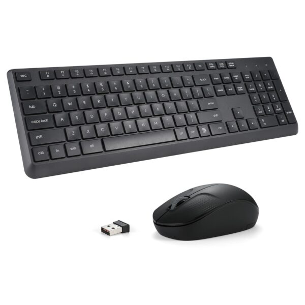 Wireless Keyboard and Mouse Combo for Windows 2.4G Full-Sized External Cordle...