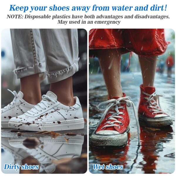 50 Pair Durable Waterproof Shoe Covers for Indoors & Outdoors One Size Fits Most - Image 4