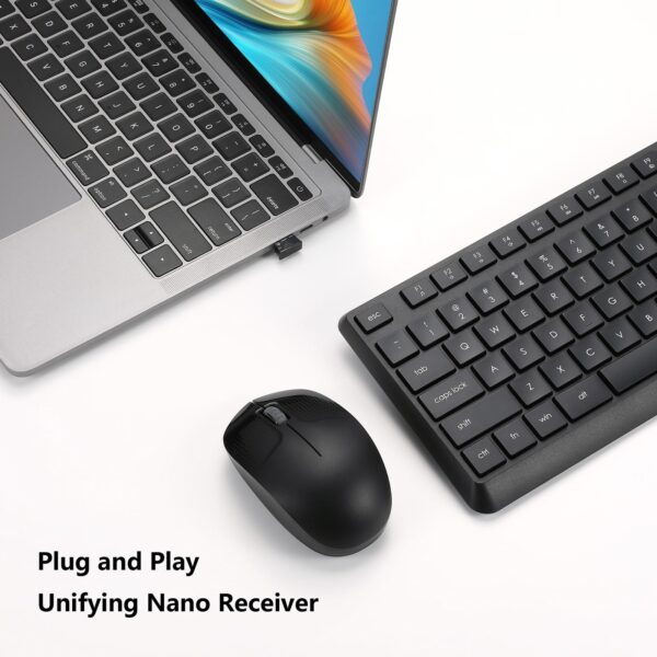Wireless Keyboard and Mouse Combo for Windows 2.4G Full-Sized External Cordle... - Image 2