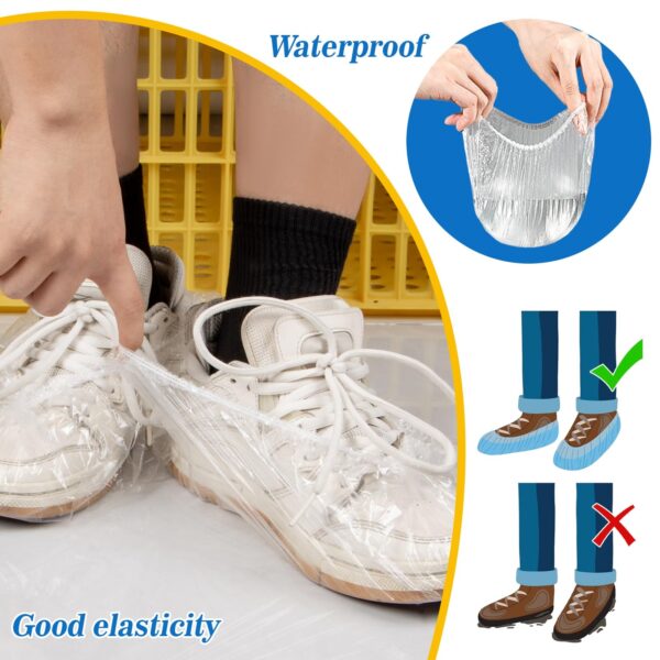 50 Pair Durable Waterproof Shoe Covers for Indoors & Outdoors One Size Fits Most - Image 5