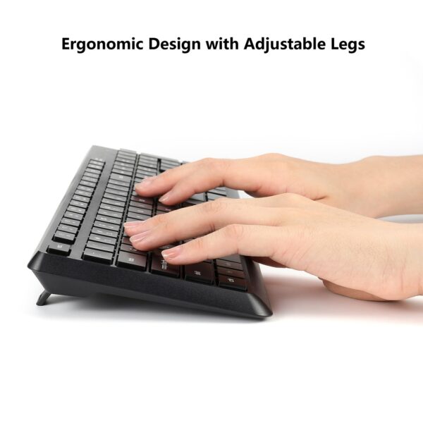 Wireless Keyboard and Mouse Combo for Windows 2.4G Full-Sized External Cordle... - Image 4