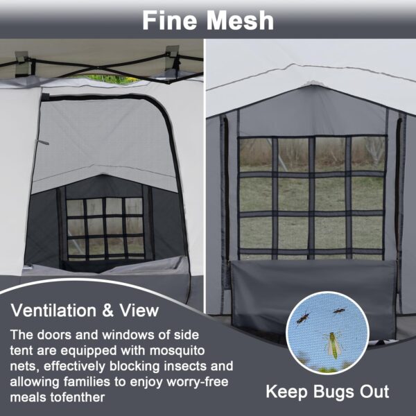 KAMPKEEPER 2 Person Side Privacy Tent for 10x10 Canopy, Camping Cube Tent - Image 4