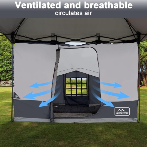 KAMPKEEPER 2 Person Side Privacy Tent for 10x10 Canopy, Camping Cube Tent - Image 6