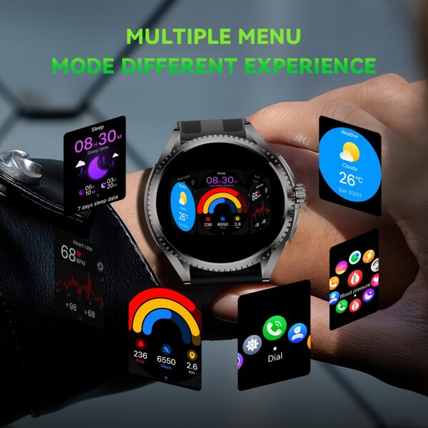 Affordable Military Smartwatch for Fitness-Focused Men (Voice Assistant 2025) - Image 4