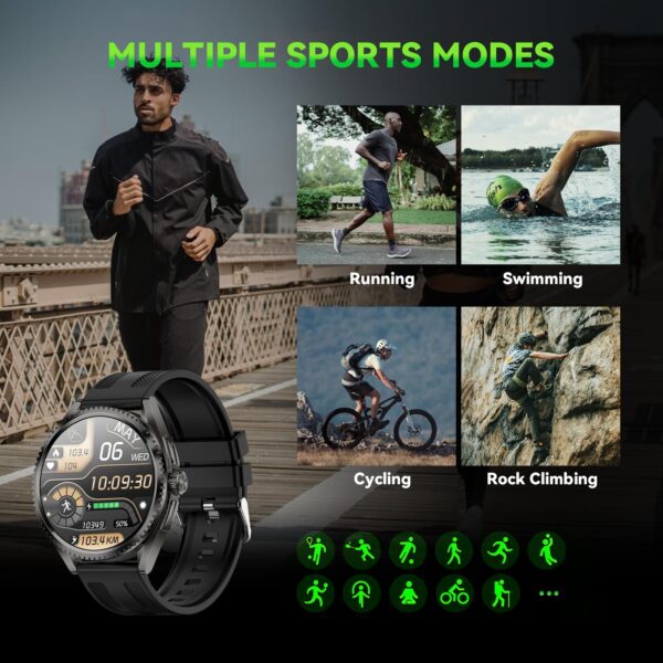 Affordable Military Smartwatch for Fitness-Focused Men (Voice Assistant 2025) - Image 5