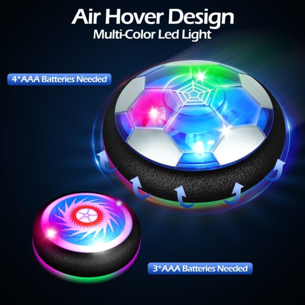 Hover Soccer Ball Toy Set Hover Hockey Set for Kids Air Floating Soccer Toys ... - Image 3