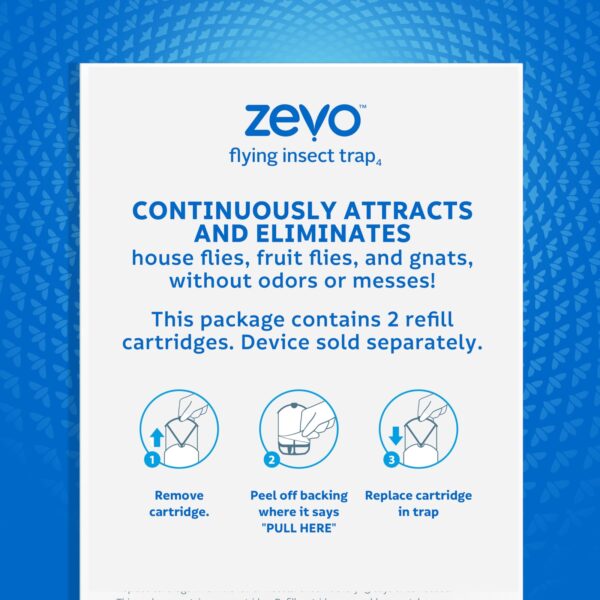 4-Pack Zevo Fly Trap Refills – Odorless & Mess-Free Cartridges - Image 8