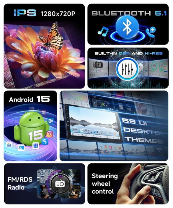 Nissan Sentra 2013–2017 Android Auto Stereo with Wireless CarPlay & Camera - Image 4