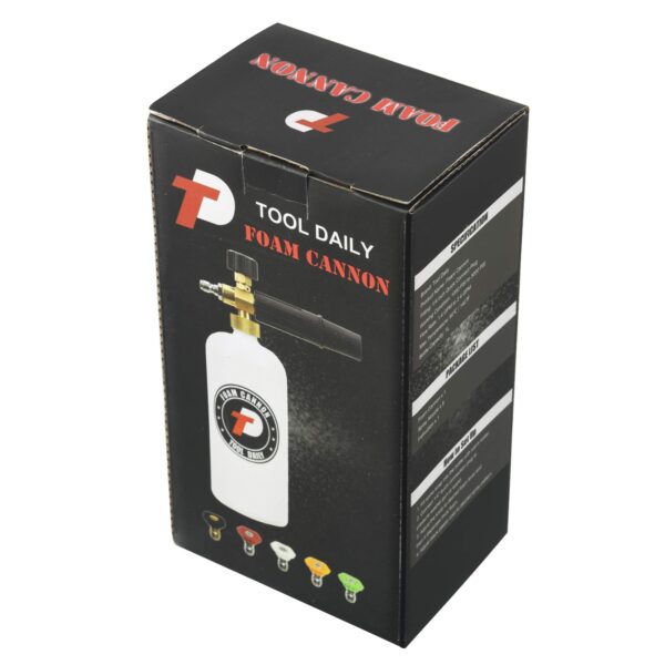 Tool Daily Foam Cannon - 1L Adjustable Snow Lance, 1000-3000 PSI, 5 Spray Tips - Image 4