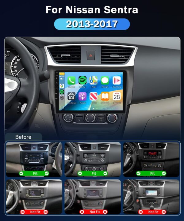 Nissan Sentra 2013–2017 Android Auto Stereo with Wireless CarPlay & Camera - Image 7