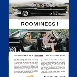 '59 Chrysler Windsor 4-Door Hardtop - The Big News in 1959 is Roominess!