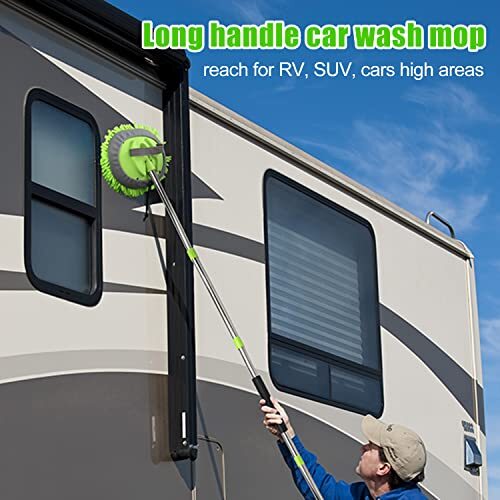 🚗 62'' Car Wash Brush with Long Handle Car Wash Mop Mitt Chenille Car Cleaning - Image 2