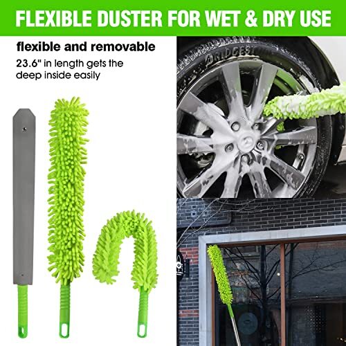 🚗 62'' Car Wash Brush with Long Handle Car Wash Mop Mitt Chenille Car Cleaning - Image 5