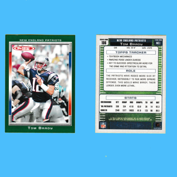 2006 Topps Total 136 Tom Brady - New England Patriots - Image 3