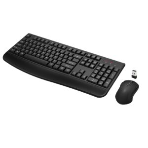 Wireless Keyboard and Mouse Combo Full-Sized 2.4GHz Wireless Keyboard with Co...