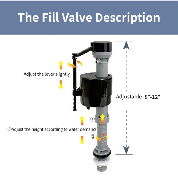 3-Inch Dual Flush Valve for 2-Piece Toilets, Universal Toilet Tank Repair Kit - Image 3