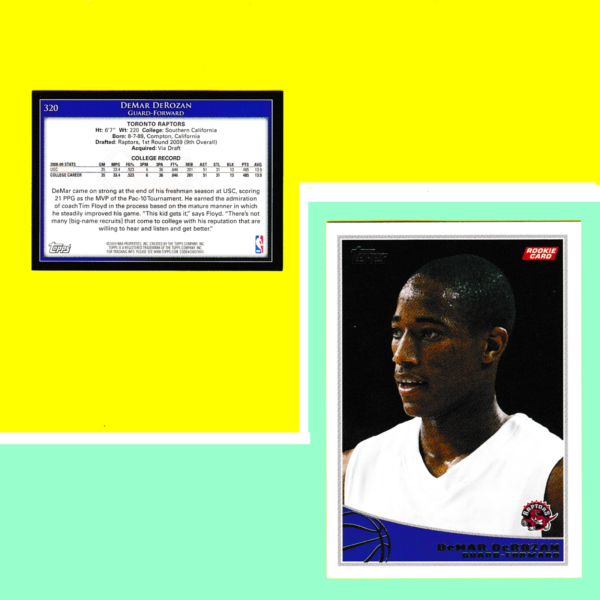 2009 Topps #320 Demar DeRozan – Rookie Card- Toronto Raptors - Image 3