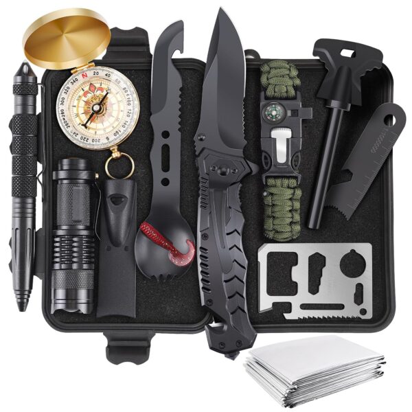 ABPIR Survival Kits Gifts for Christmas Men Dad Husband Him 13 in 1 Survival ...