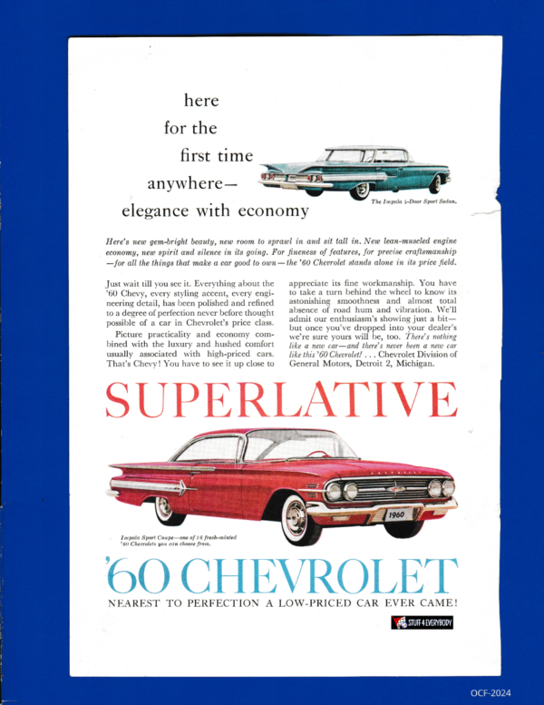 1960 Impala Sport Coupe & 4-Door Sport Sedan... Design Envy & Driveway Kudos