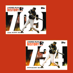 Barry Bonds 2006 Topps Home Run History Set - Including #715 Record Breaker Card