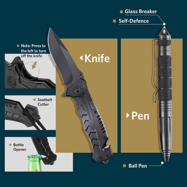 ABPIR Survival Kits Gifts for Christmas Men Dad Husband Him 13 in 1 Survival ... - Image 3