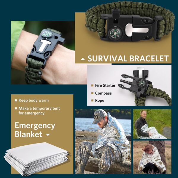 ABPIR Survival Kits Gifts for Christmas Men Dad Husband Him 13 in 1 Survival ... - Image 6