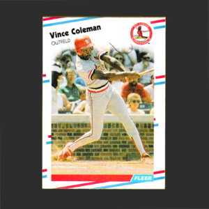 1988 Fleer 27 Vince Coleman - St. Louis Cardinals