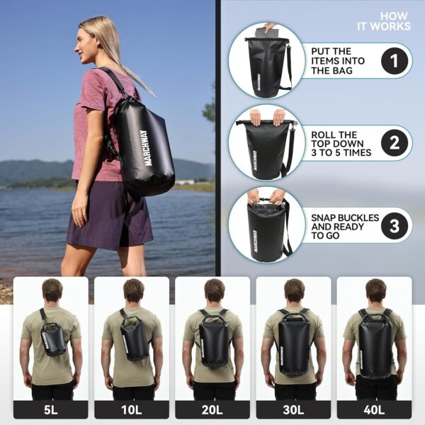 Floating Waterproof Dry Bag Backpack 5L/10L/20L/30L/40L Multiple Sizes & Colors - Image 4