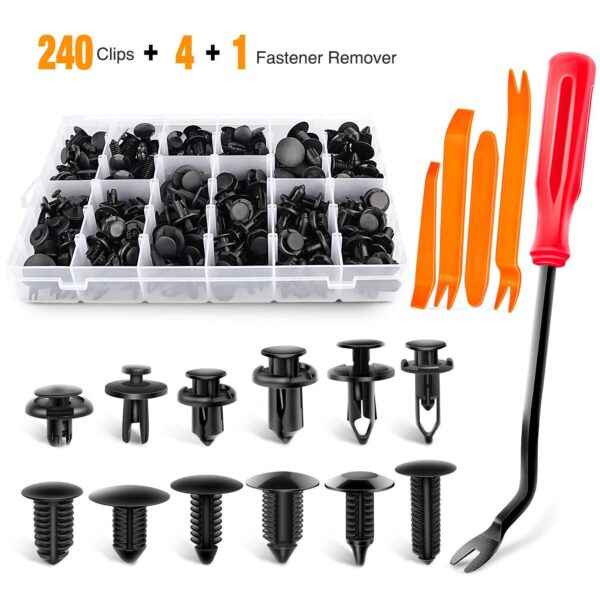 GOOACC - GRC-33 240PCS Bumper Retainer Clips Car Plastic Rivets Fasteners Pus... - Image 2