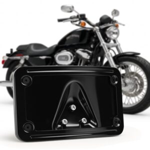 Low Profile License Plate Mount Kit，Heavy Steel License Plate Frame w/Holder