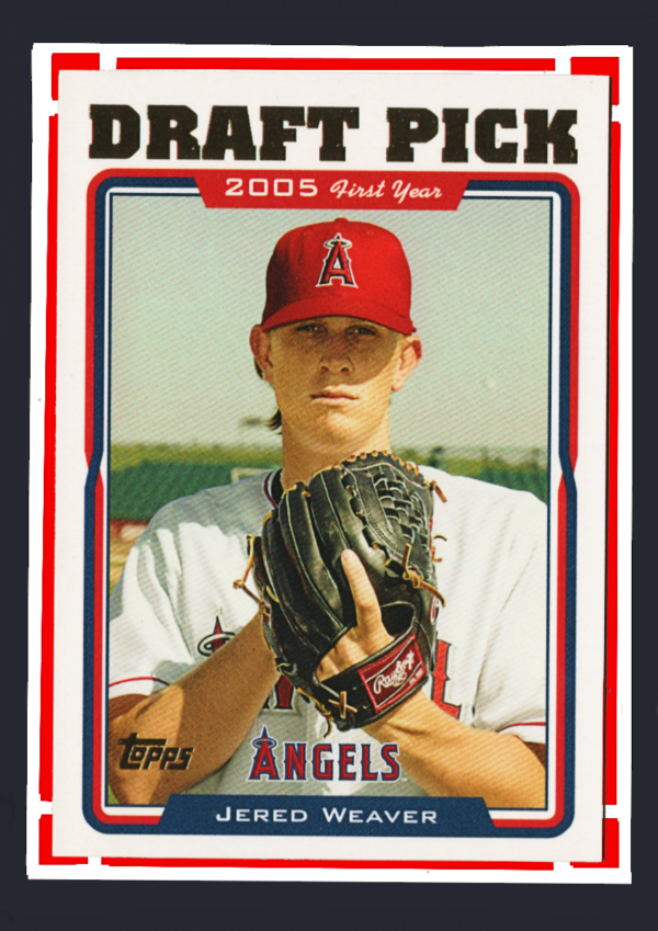 2005 Topps Updates UH312 -Jered Weaver Draft Pick (RC) - Los Angeles Angels