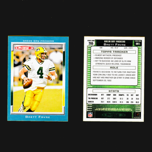 2006 Topps 265 Brett Favre - Green Bay Packers - Image 3