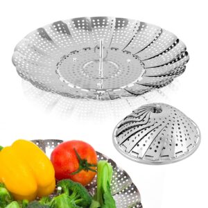 Vegetable Steamer Basket Premium Stainless Steel Veggie Steamer Basket - Fold...