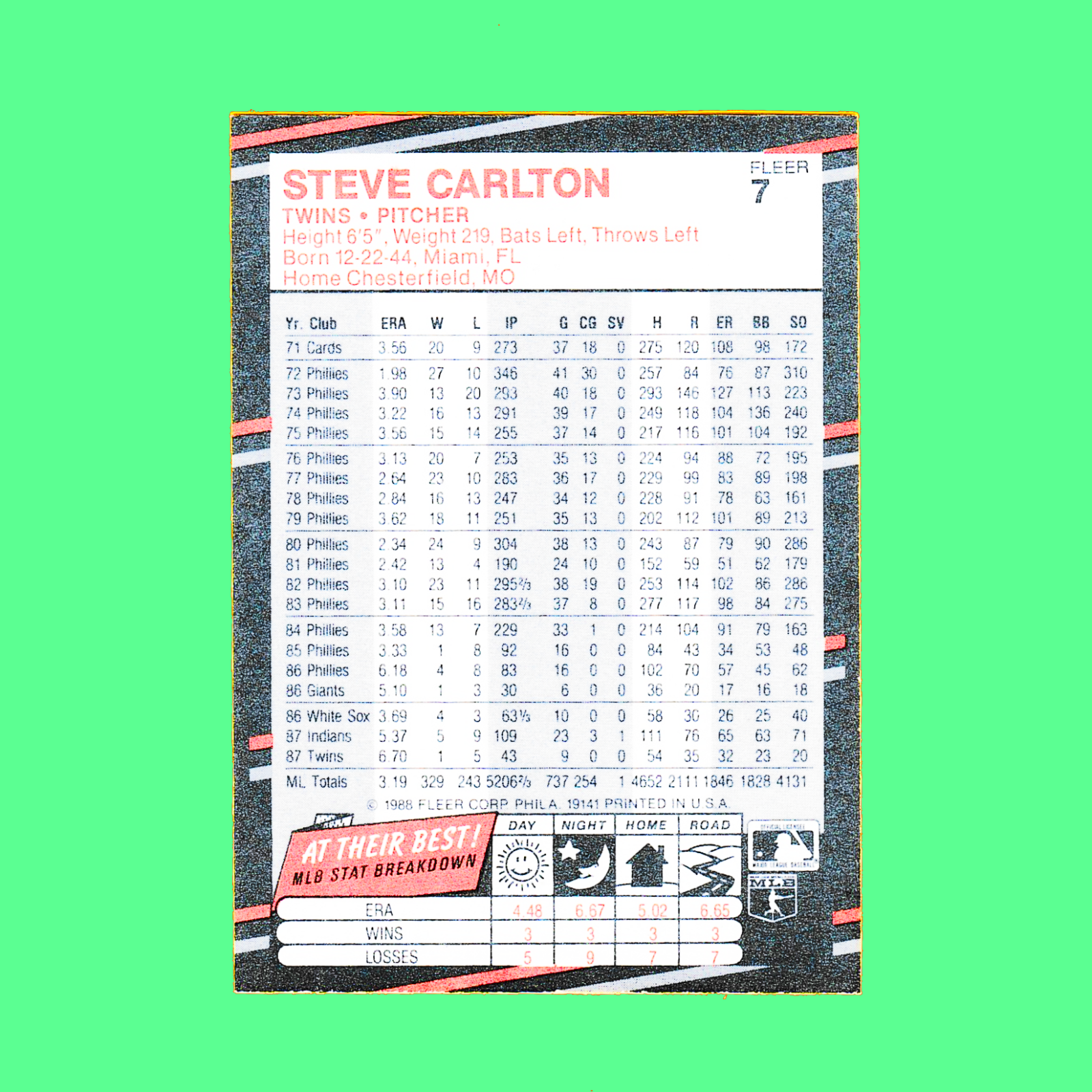 2009 Topps LGU13 Steve Carlton - St. Louis Cardinals - Image 2