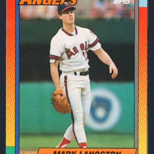 Vintage 1990 Topps Traded #54T - Mark Langston - California Angels, Pitcher