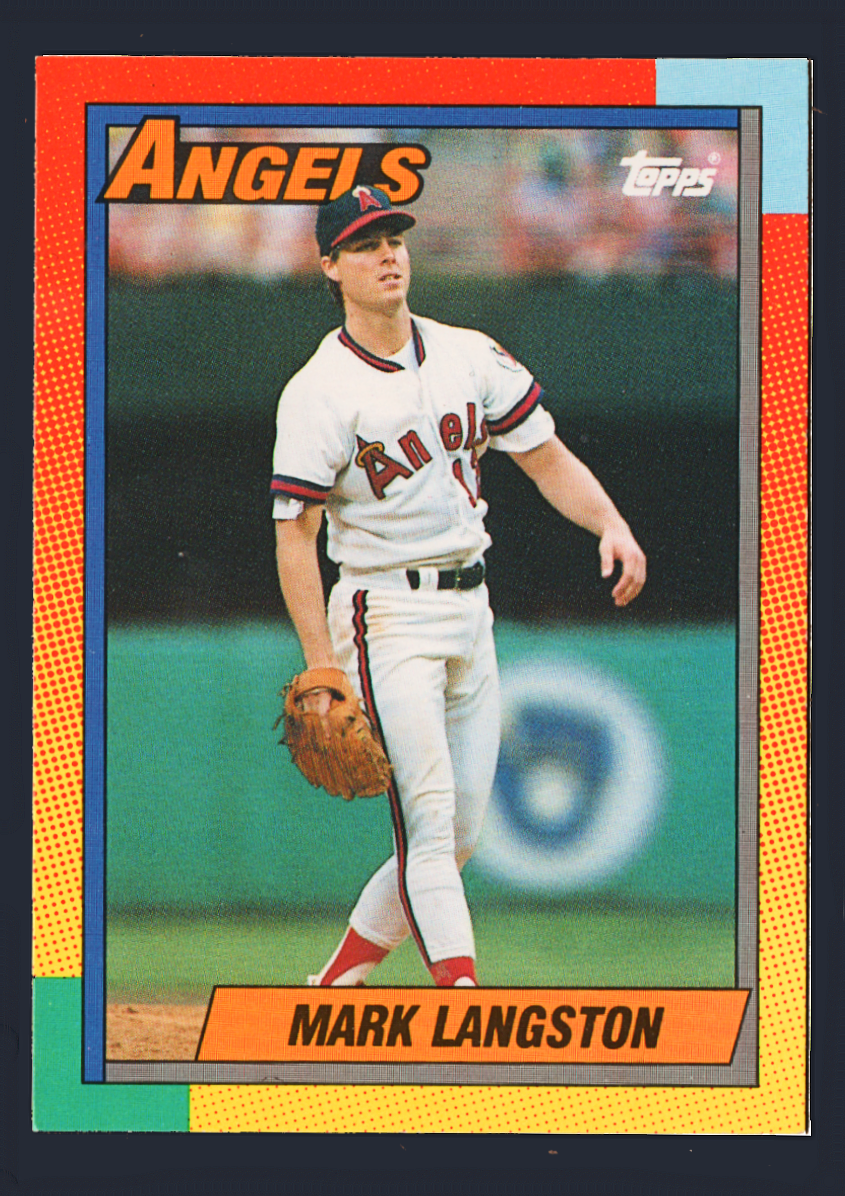 Vintage 1990 Topps Traded #54T - Mark Langston - California Angels, Pitcher