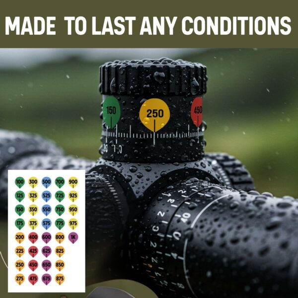 Scope Dope Sticker Sheets – Fits Most Scopes, Fast Precision Rifle Adjustments - Image 7