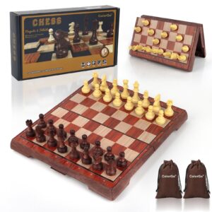 Magnetic Travel Chess Set, Portable Mini Chess Board Game for Adults & Kids