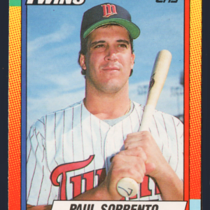 Vintage 1990 Topps Traded #119T - Paul Sorrento Rookie Card (RC) Twins DH, 1B